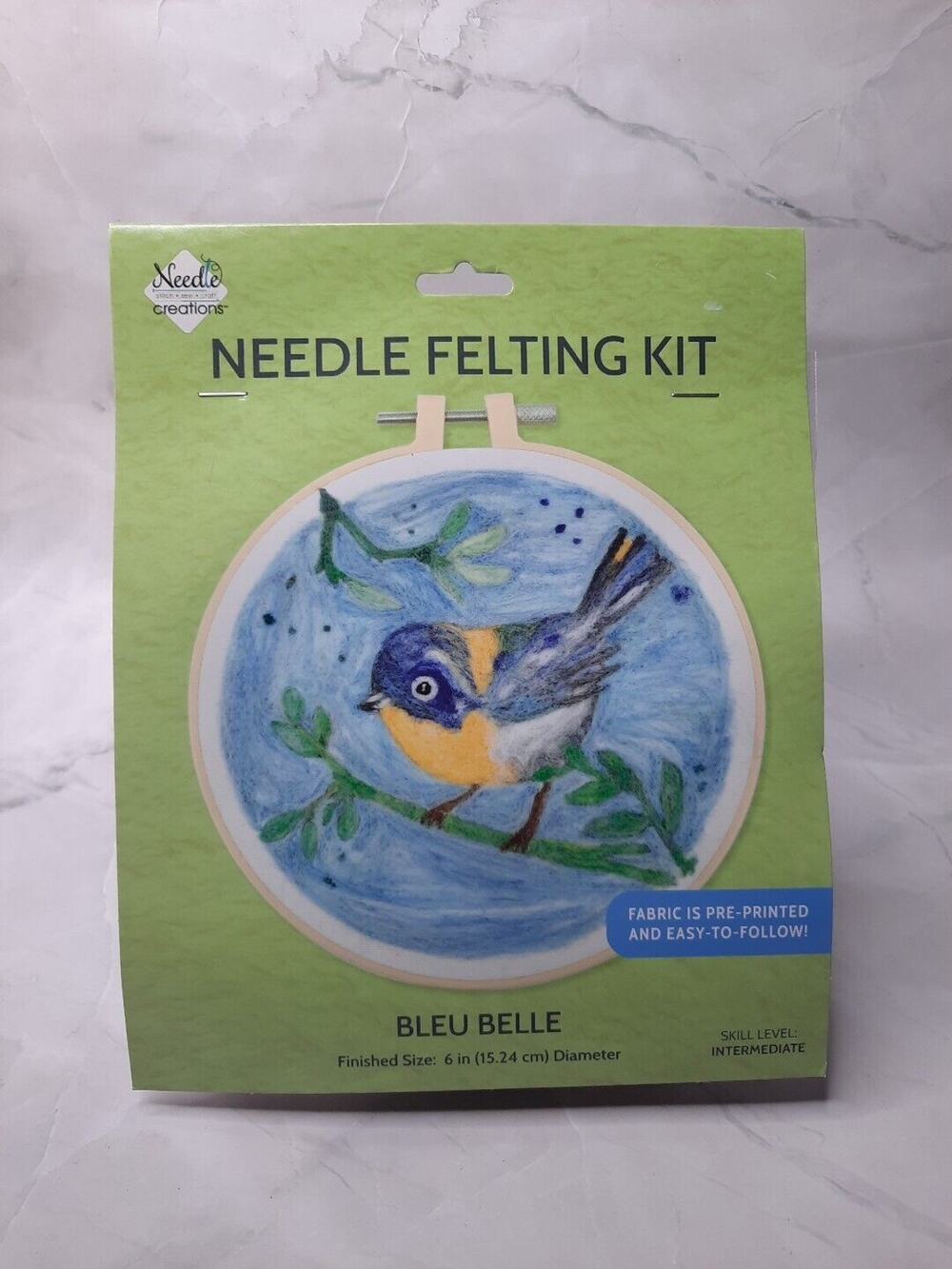 Needle Craft Needle Felting Kit Bleu Belle 6 inch Intermediate Bird
